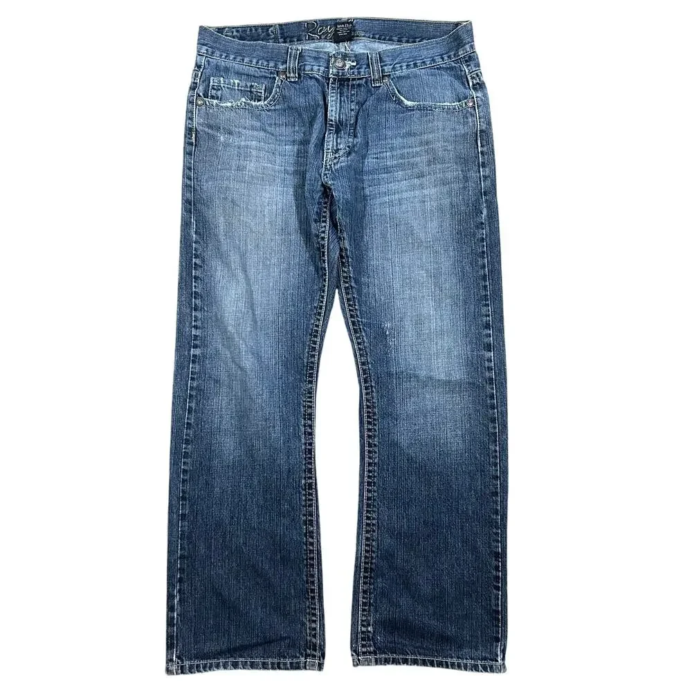 Vintage Y2K Royal Premium Loose Bootcut Jeans 36x30 Distressed Denim Baggy